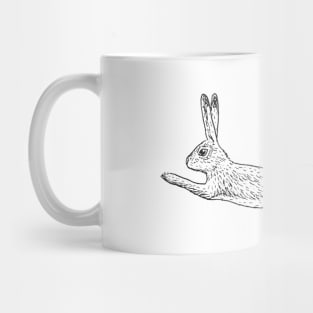 Running rabbit` Mug